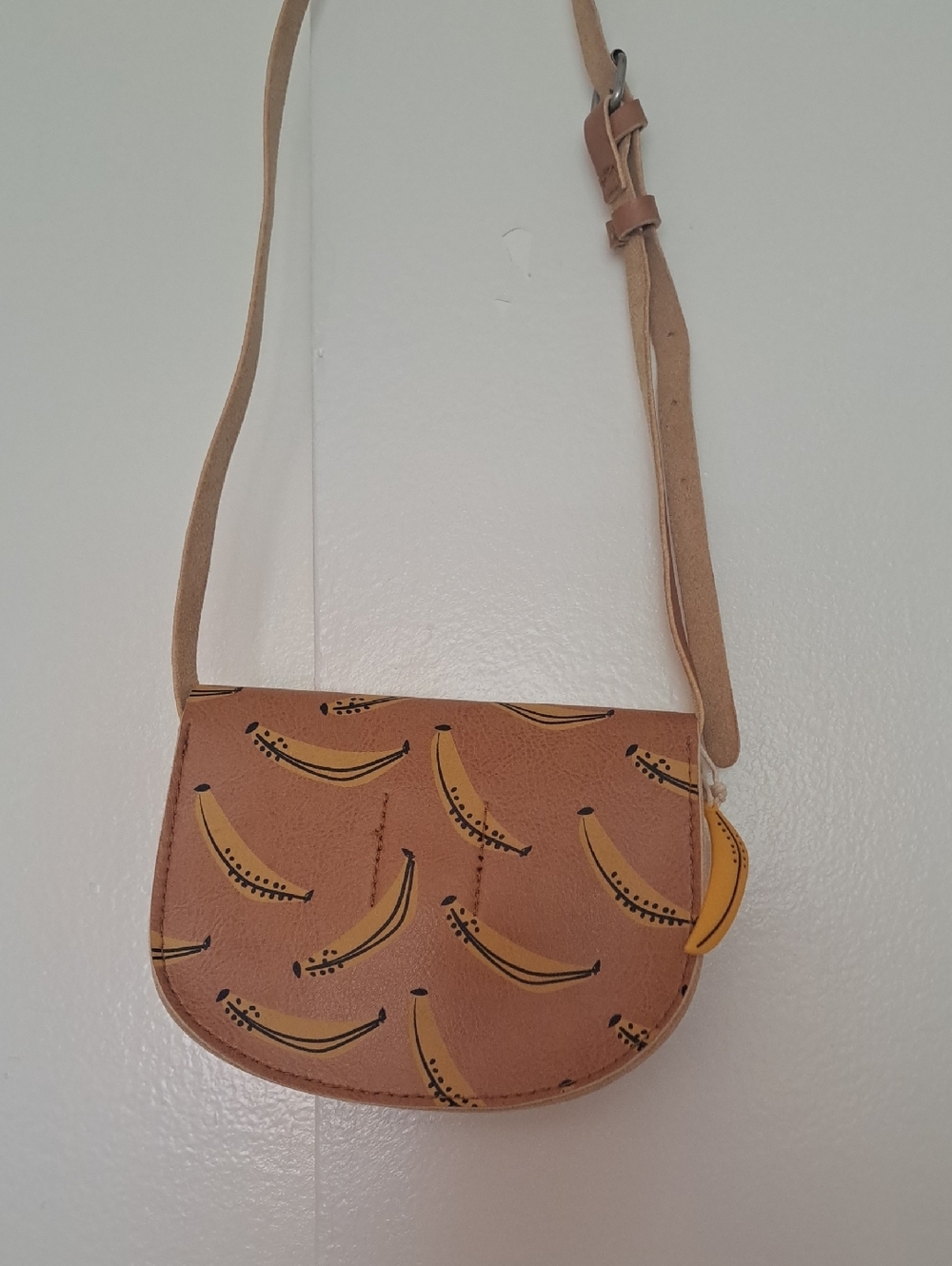 Zara Tan Banana Print Kids Crossbody Bag - Picture 2 of 7